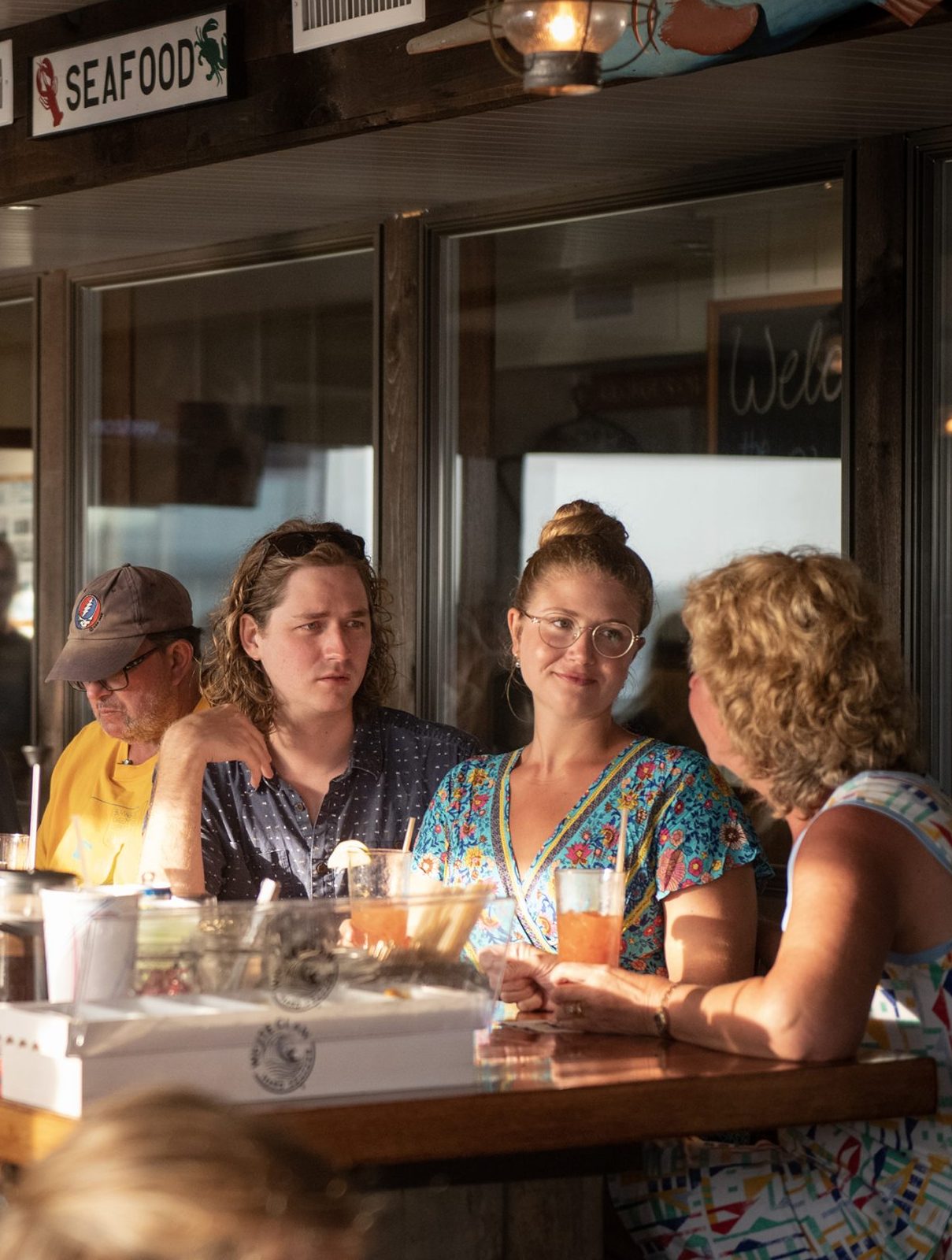 Enjoying Cocktails at the Bar