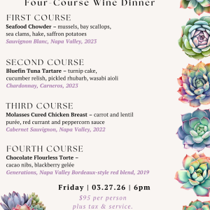 4 Course Wine Dinner